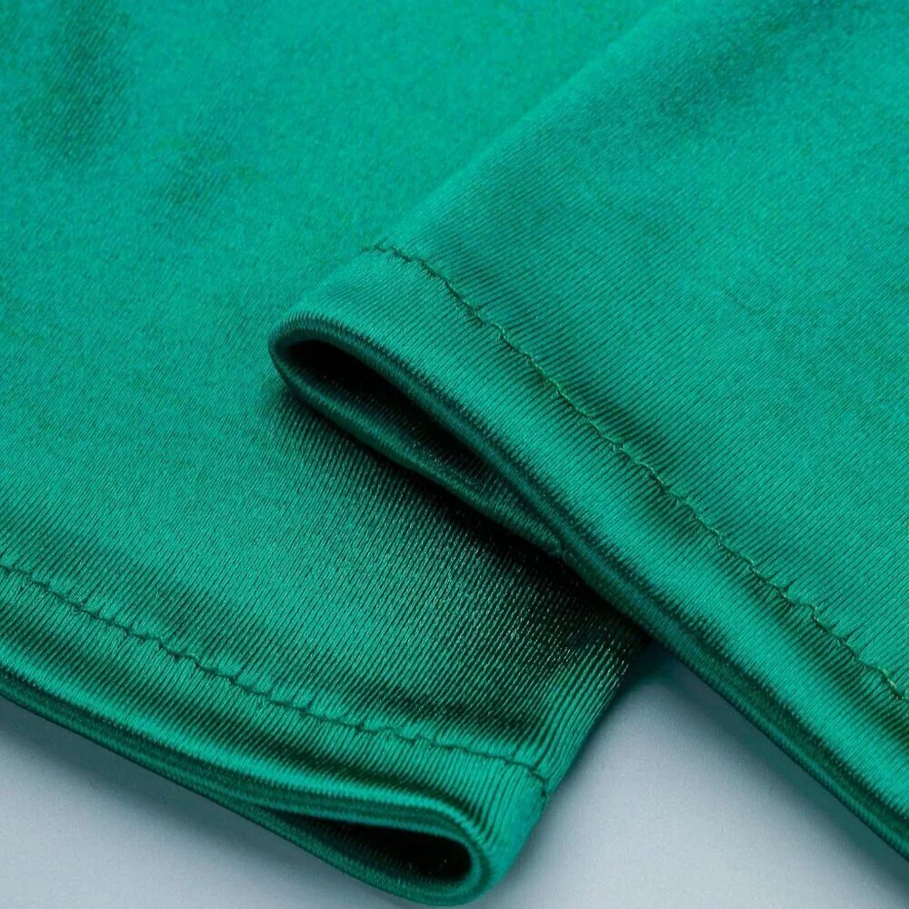 Women's Green Vintage Satin Long Gloves Party Tea Costume Stretchy Elbow Length
